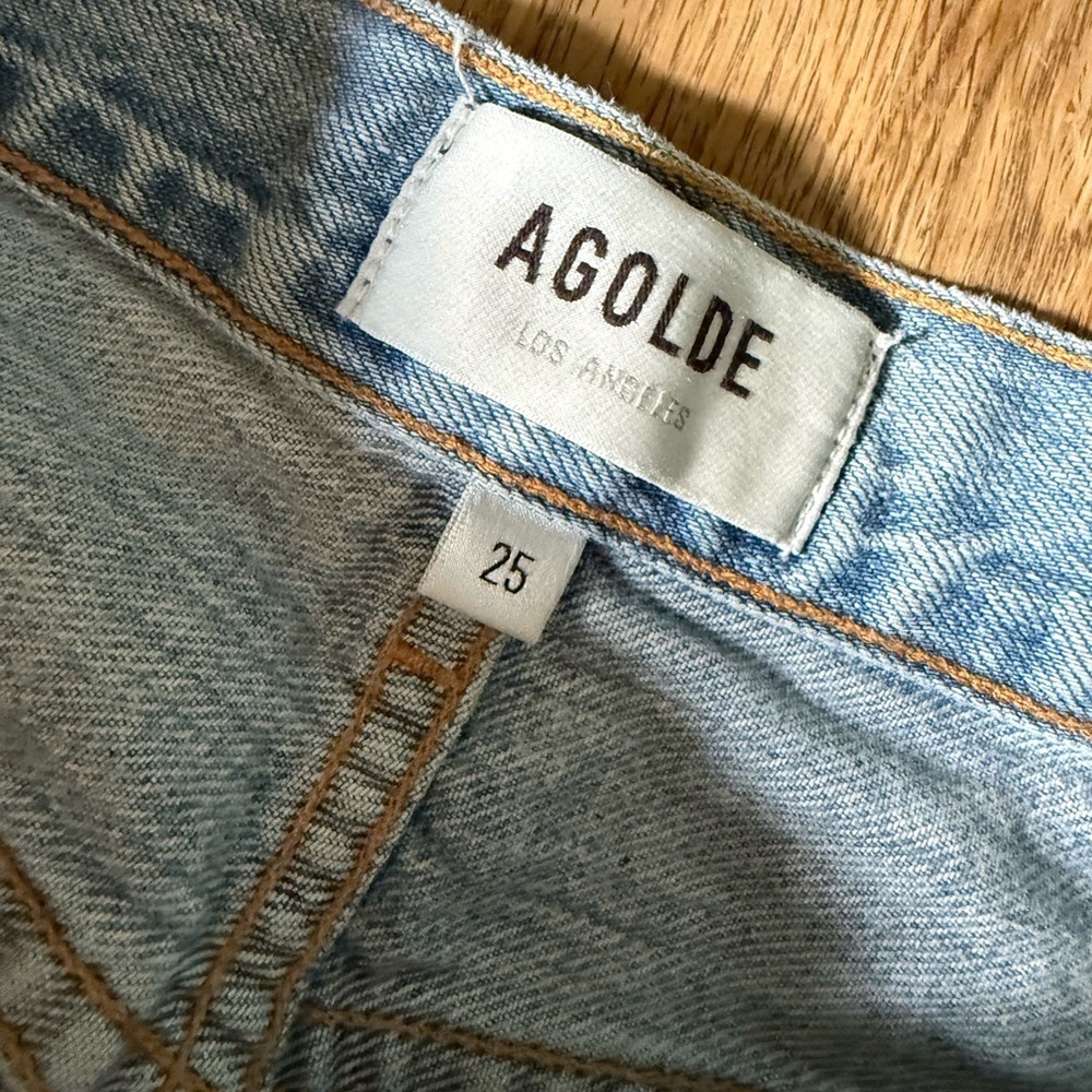 Agolde Jamie High Rise Classic Light Blue Jeans - Picture 7 of 13
